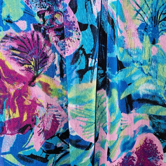 Black and Floral Maxi Dress - Picture 3 of 7